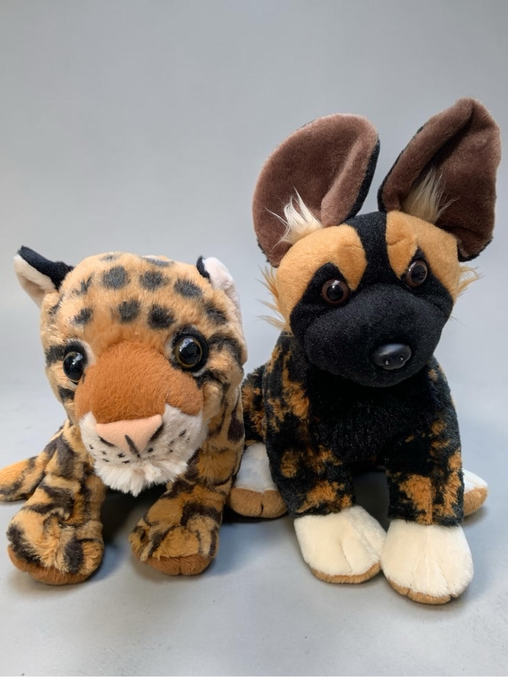 Wild Republic Leopard and Wild Dog Stuffie Plush Stuffed Animals